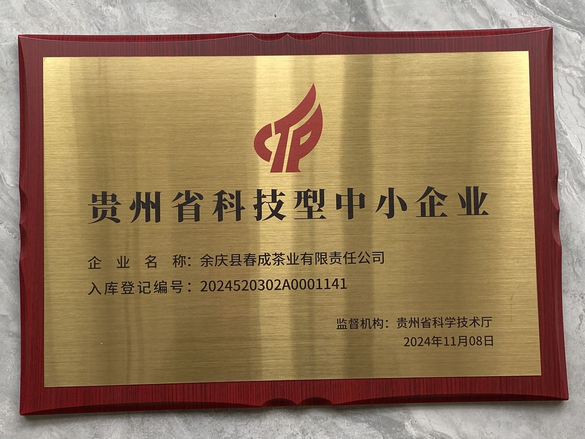 贵州省科技型中小企业证书